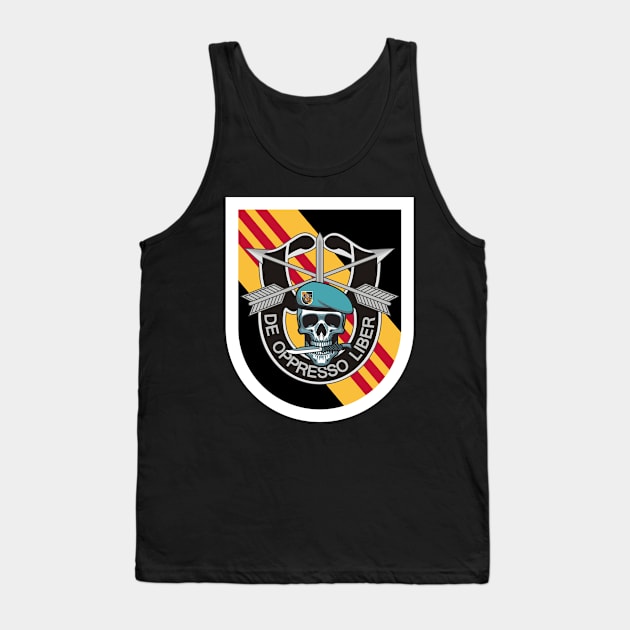 US Army 5th Special Forces Group Skull  De Oppresso Liber 5th SFG - Gift for Veterans Day 4th of July or Patriotic Memorial Day Tank Top by Oscar N Sims